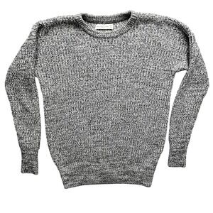 Abercrombie Fitch Women Gray Marled Chunky Knit Sweater XS S Wool  Minimalist